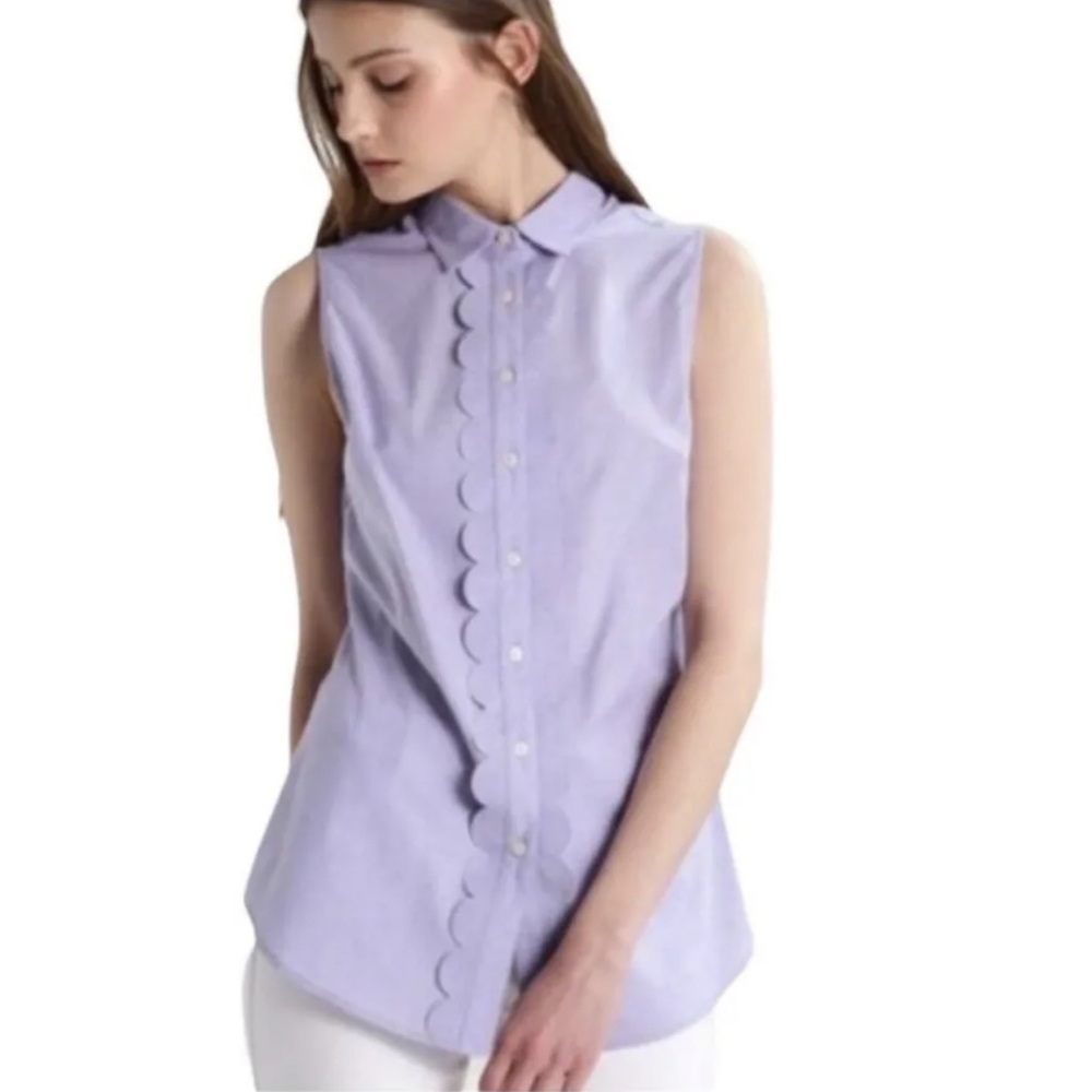 Banana Republic Riley Sleeveless Chambray Shirt - size 14